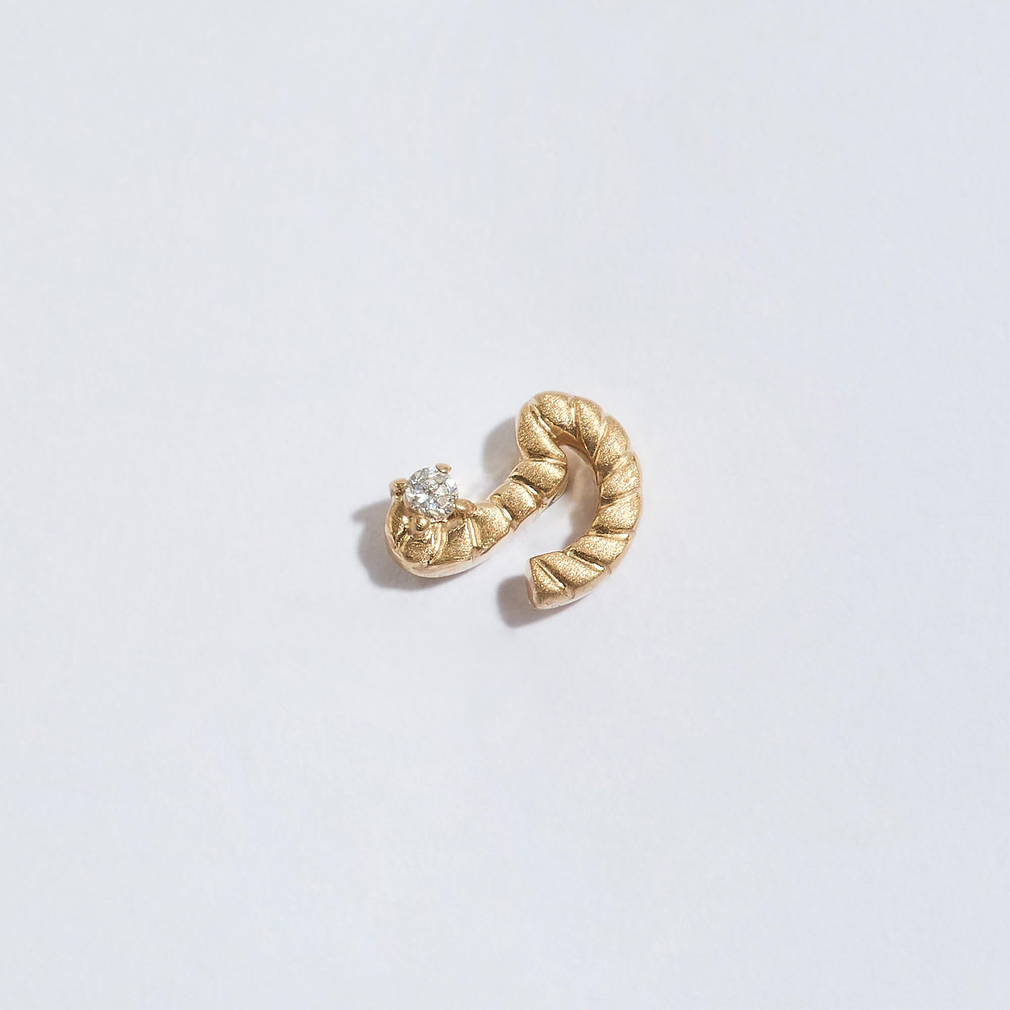 Courage Gold Shorthand Stud Earring