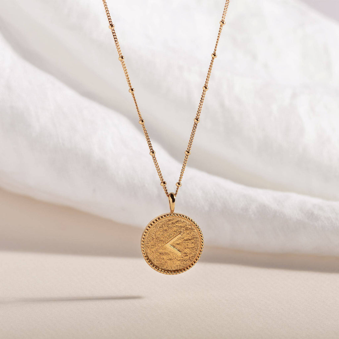 "Kind/Knowledge" Gold Coin Necklace