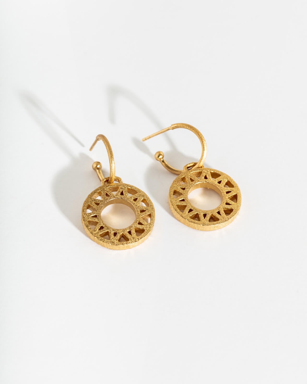 Geometric Statement Gold Hoop Earrings