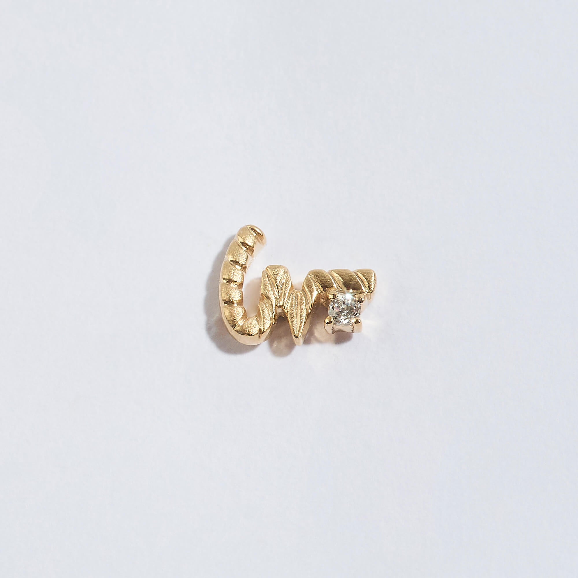 Loved Gold Shorthand Stud Earring