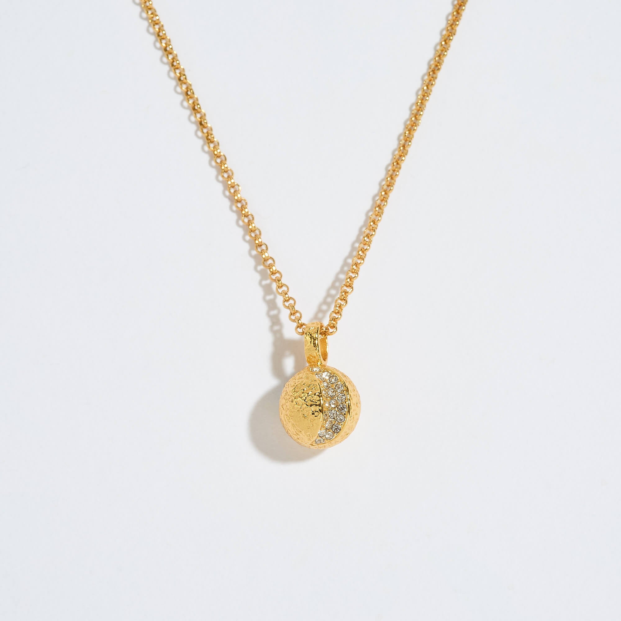 Gold Moon Charm Necklace