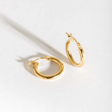 Small 9ct Solid Gold Hoops