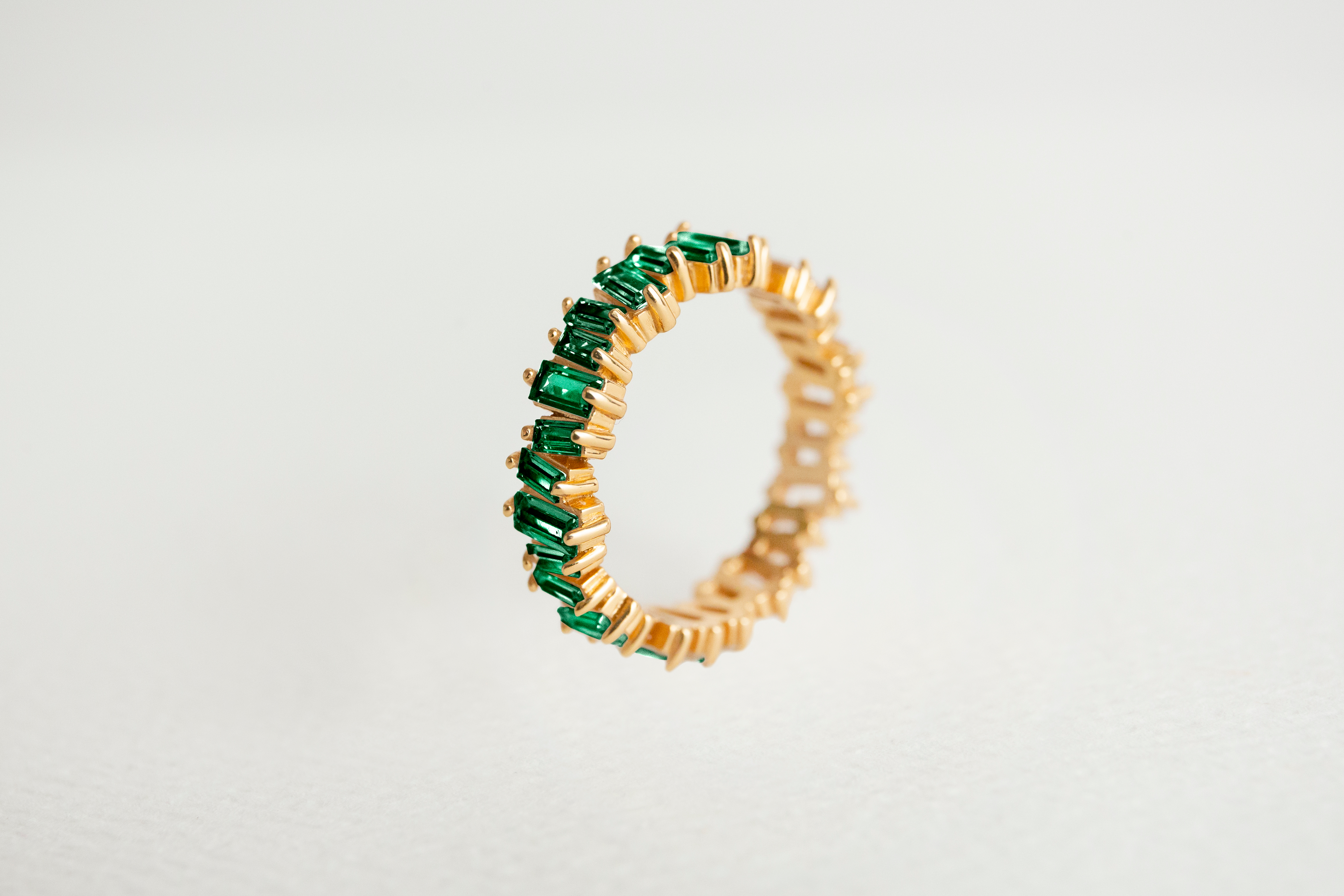Emerald Baguette Gold Ring