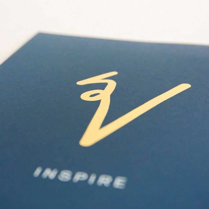 "Inspire" Shorthand Art Print Blue