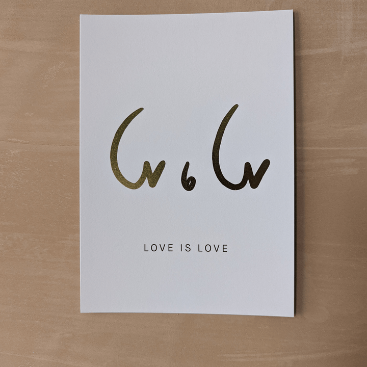 "Love is Love" Shorthand Art Print - White