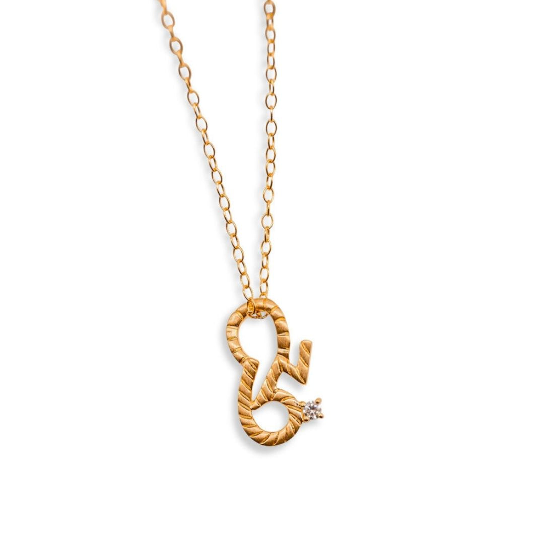 Brave Gold Shorthand Charm Necklace