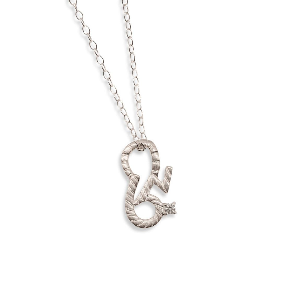 Brave Silver Shorthand Charm Necklace