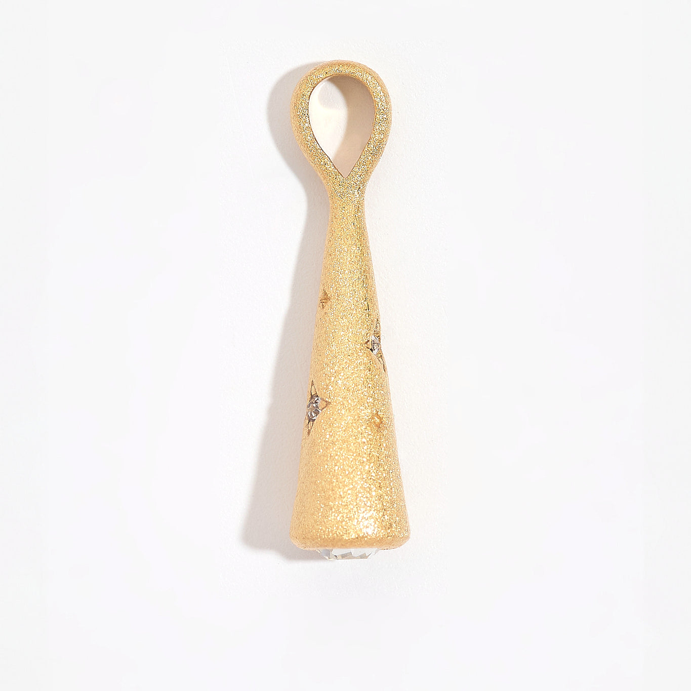 Sparkly Comet Gold Charm Pendant
