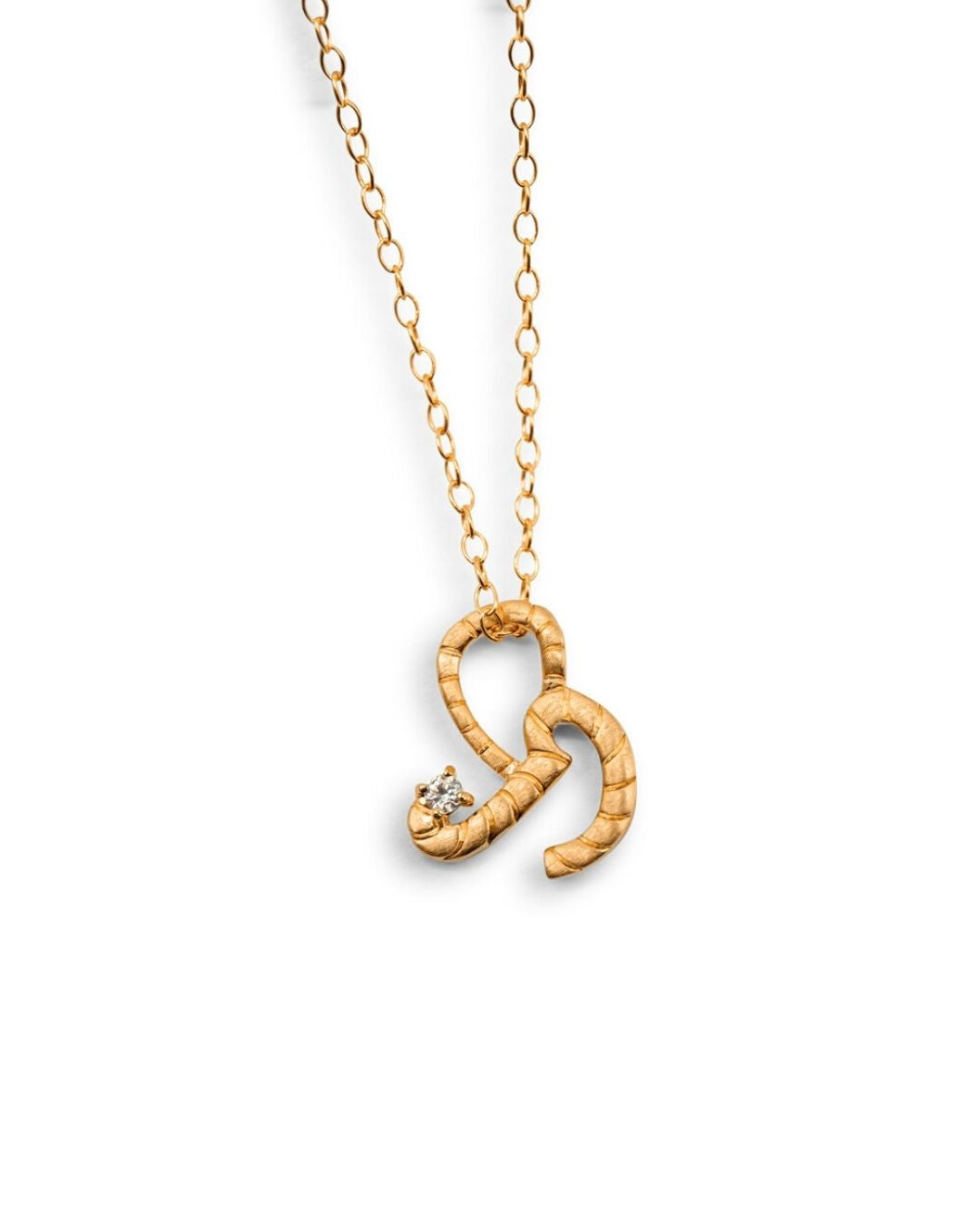Courage Gold Shorthand Charm Necklace