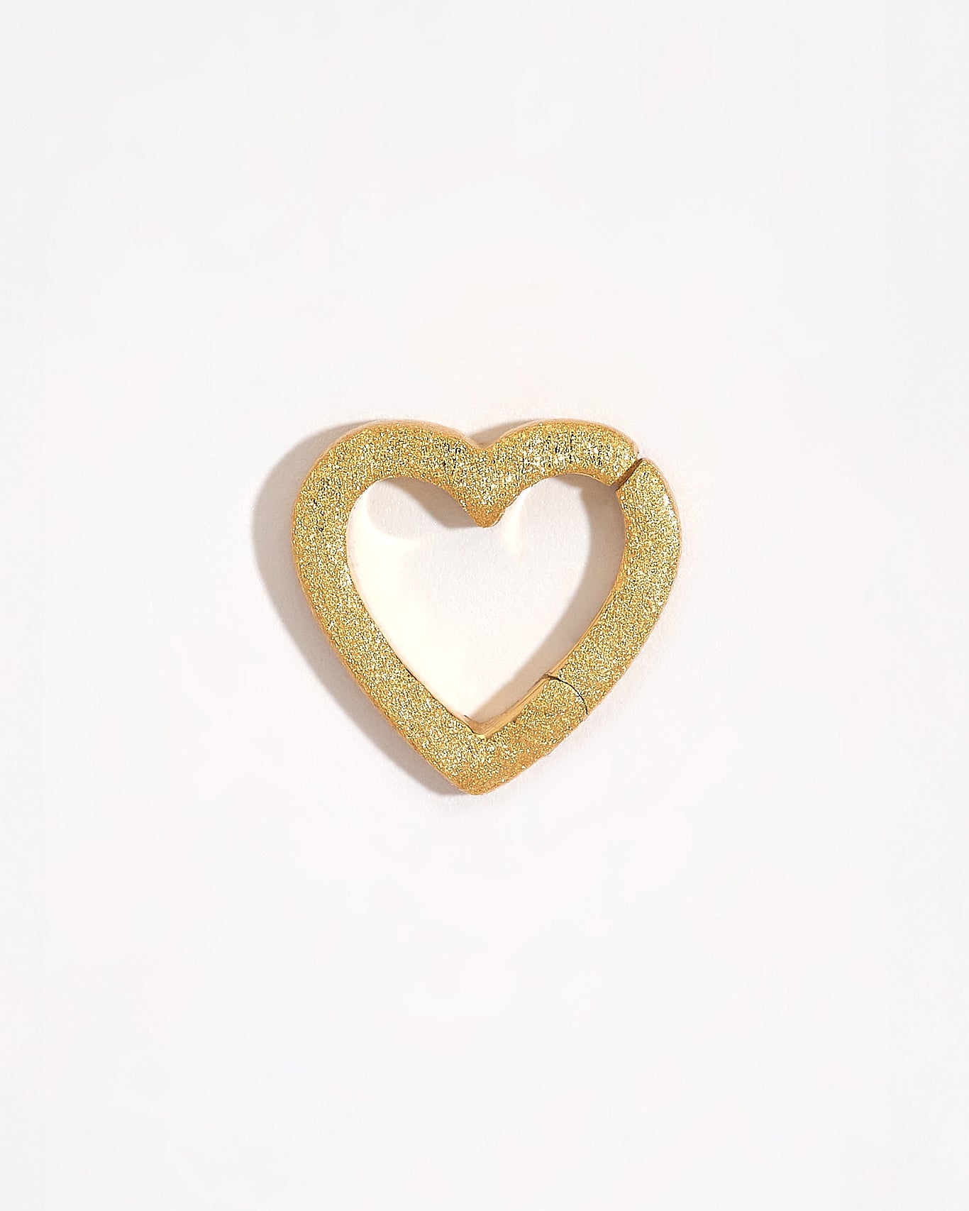 Brushed gold heart connector pendant