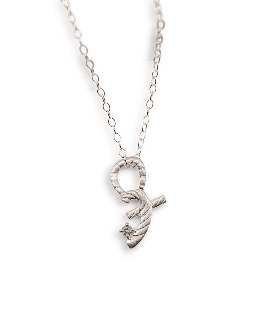 Great Silver Shorthand Charm Necklace