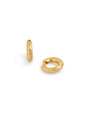 Diamond Art Deco Gold Huggie  Earrings