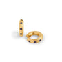 Art Deco Lapis Lazuli Gold Huggie Earrings