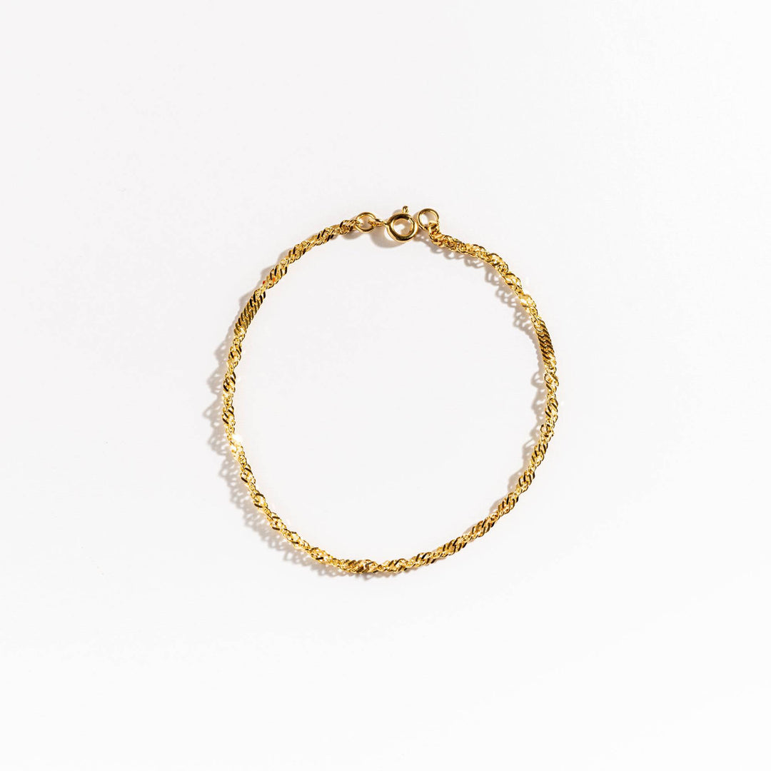 Twisted Curb Gold Bracelet