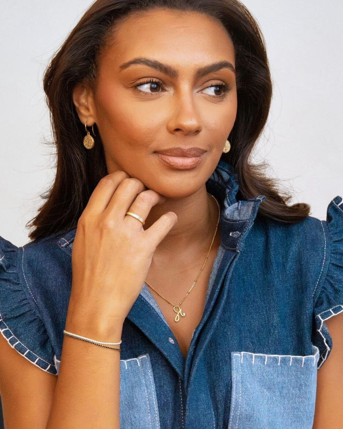 Fearless Gold Shorthand Charm Necklace