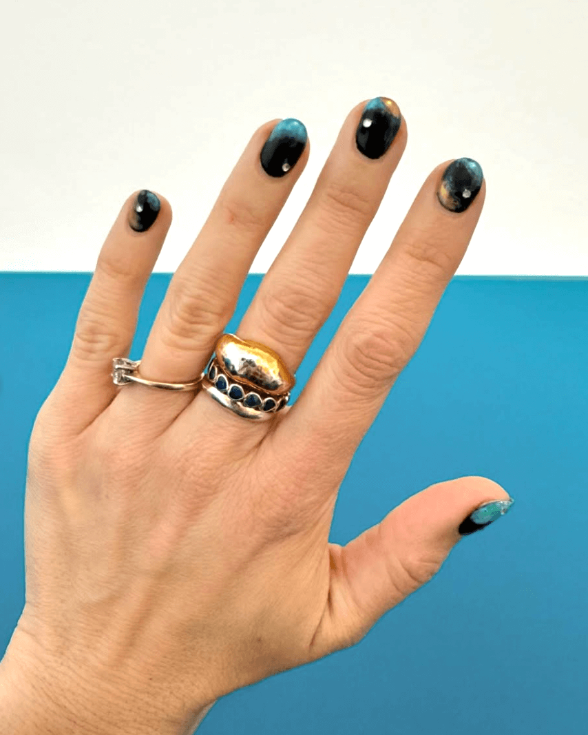 Nina Cachia wears heart ring