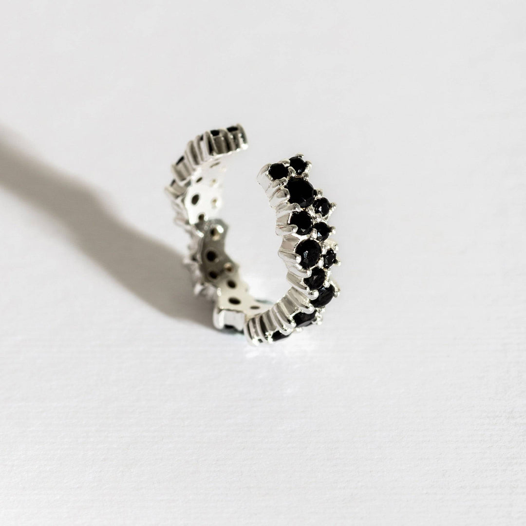 Black and Silver Galaxy Scatter Ear Cuff