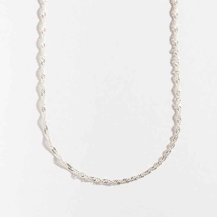 Twisted Rope (Singapore) Dainty Silver Chain
