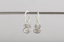 White Topaz Silver Lichen Hoop Earrings