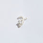 Great Silver Shorthand Stud Earring