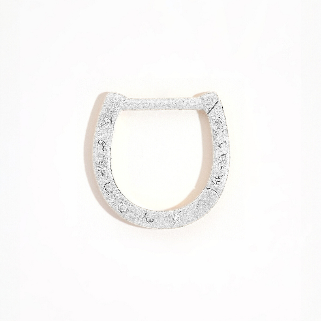 Sparkly Silver Shorthand Horseshoe Connector