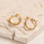 Sparkly Star Statement Gold Hoop Earrings