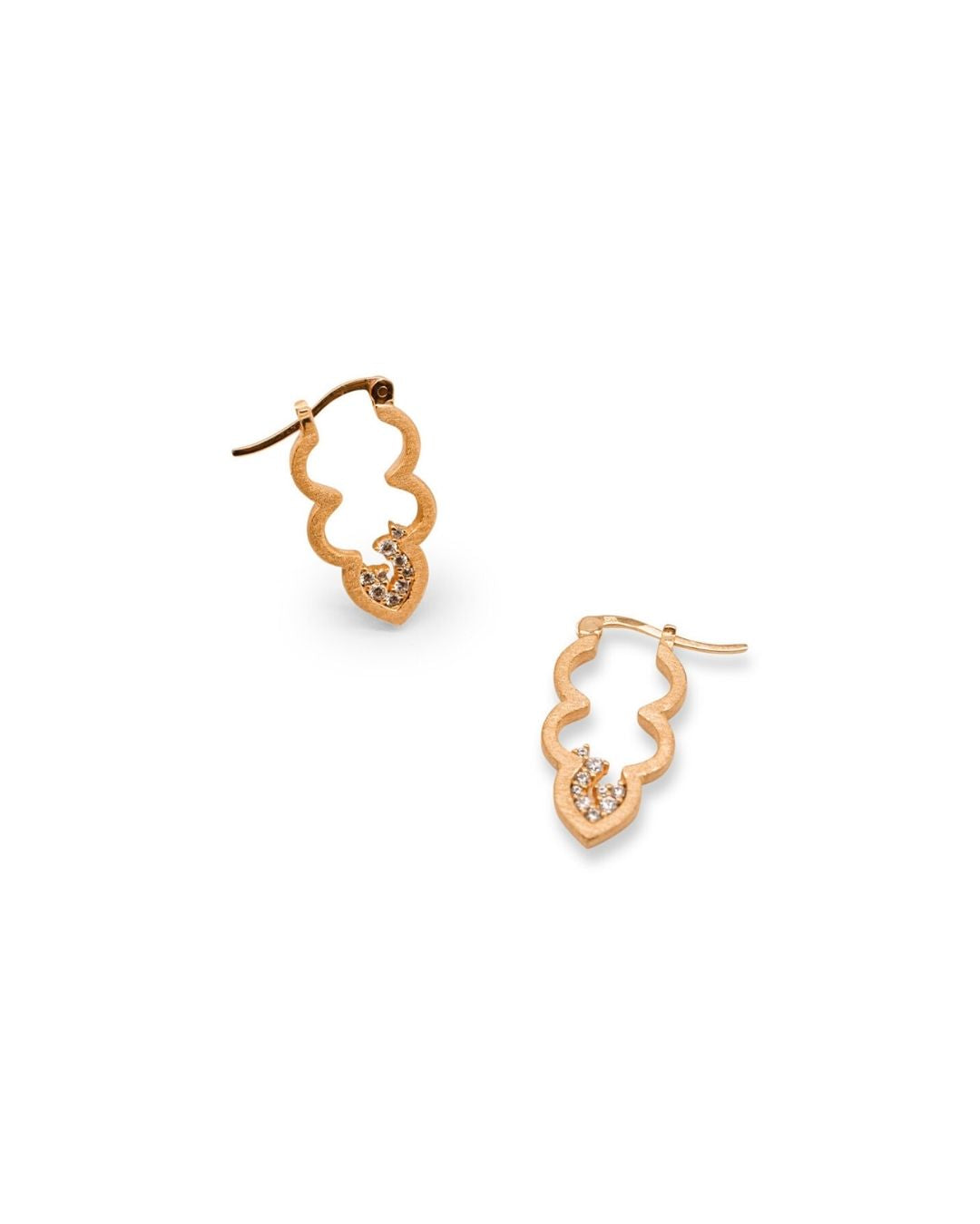 Sparkly Gold Cloud Hoop Earrings