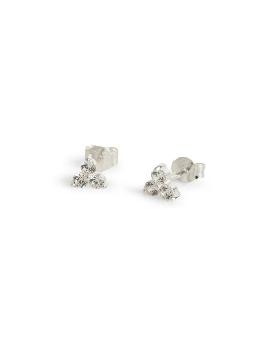 Triple Cubic Zirconia Mini Stud Earrings Stud Collection