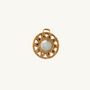 Geometric Mother of Pearl Disc Pendant - Gold  (Pendant Only No Chain)
