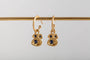 Sapphire Gold Lichen Hoop Earrings