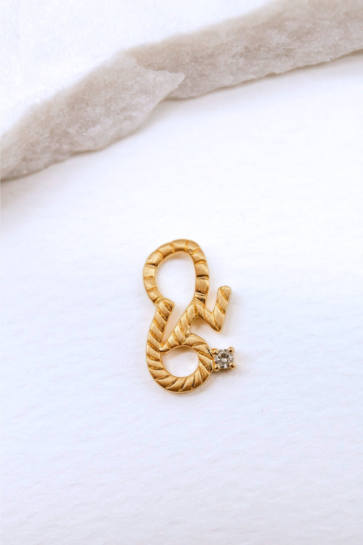 Brave Gold Shorthand Charm Pendant