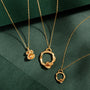  14k gold vermeil citrine gemstone birthstone eternity necklace collection in three sizes 