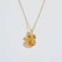 Citrine Gold Lichen Pendant Necklace