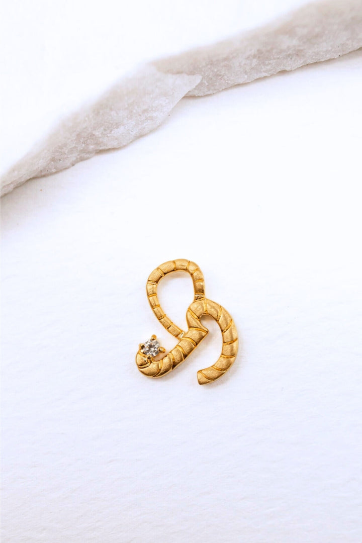 Courage Gold Shorthand Charm Pendant