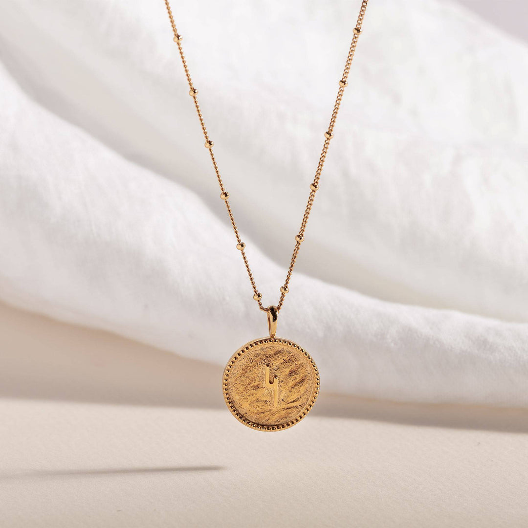 "Hope" Shorthand Gold Coin Necklace