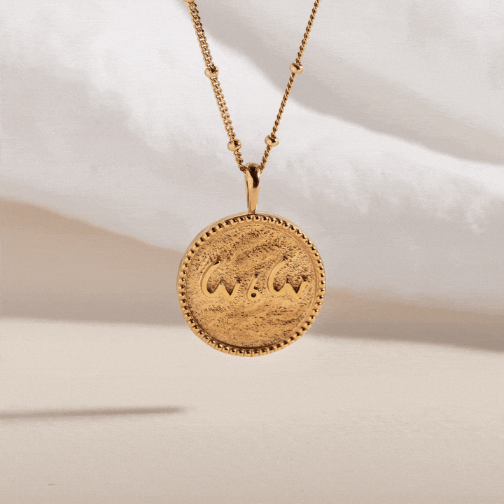 "Love is Love" Shorthand Gold Coin Necklace