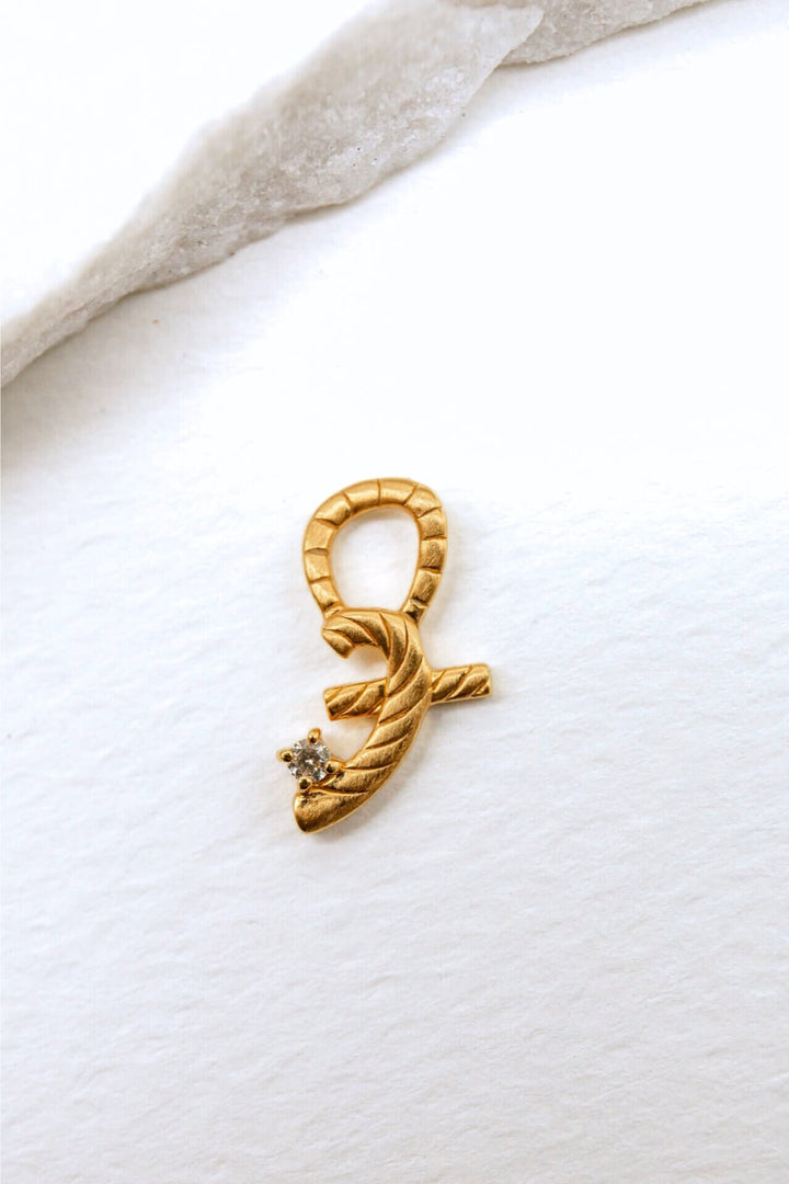 Great Gold Shorthand Charm Pendant