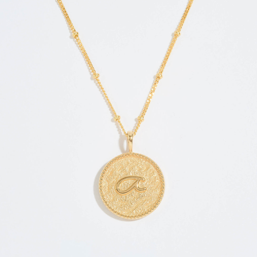 “Fuck” Gold Shorthand Coin Necklace