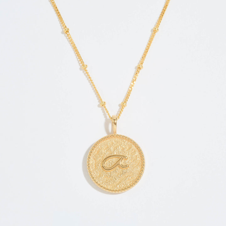 “Fuck” Gold Shorthand Coin Necklace
