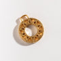 Geometric Disc Pendant - Gold (Pendant Only No Chain)