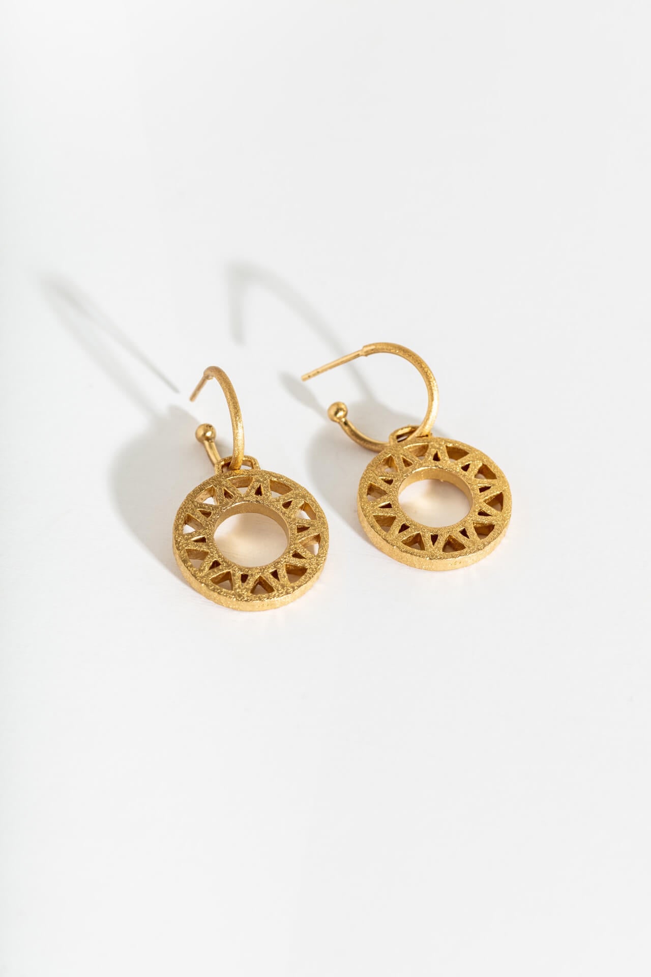  Geometric Statement Gold Hoop Earrings
