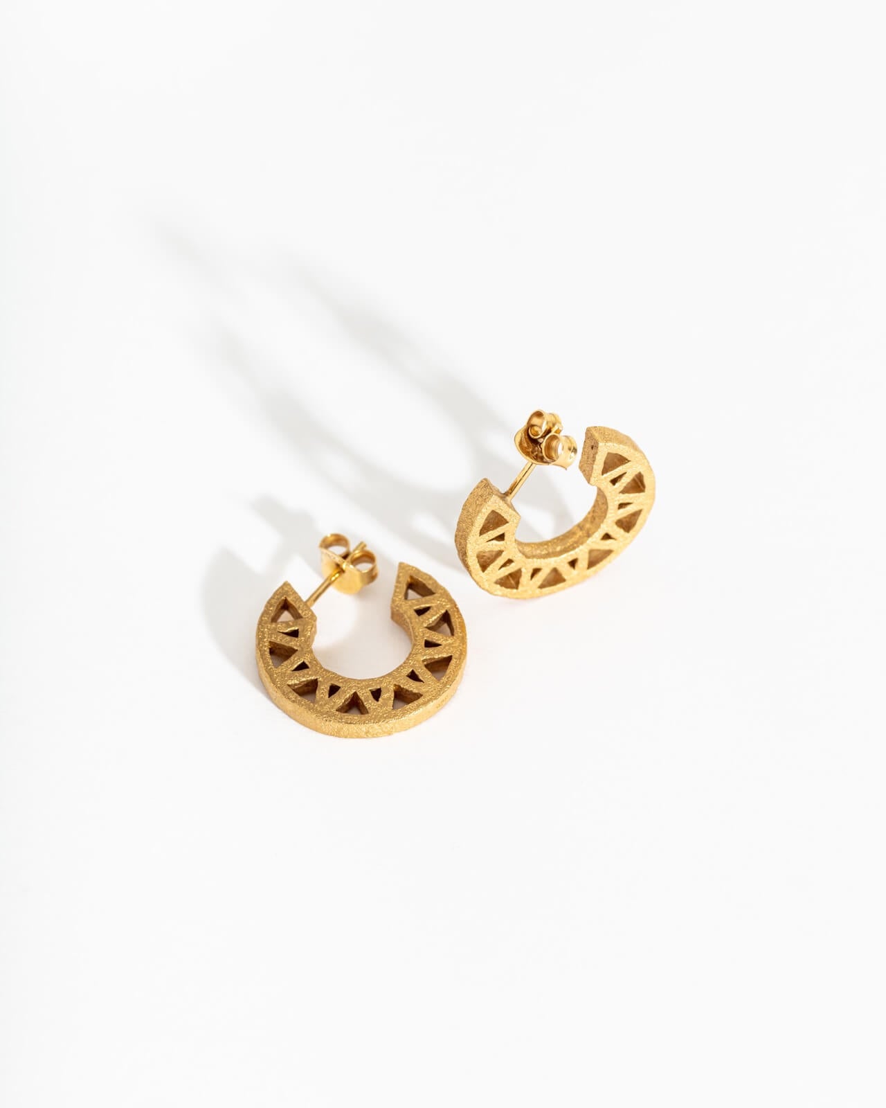 Geometric Gold Hoop Earrings