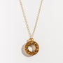 Geometric Gold Disc Pendant Necklace