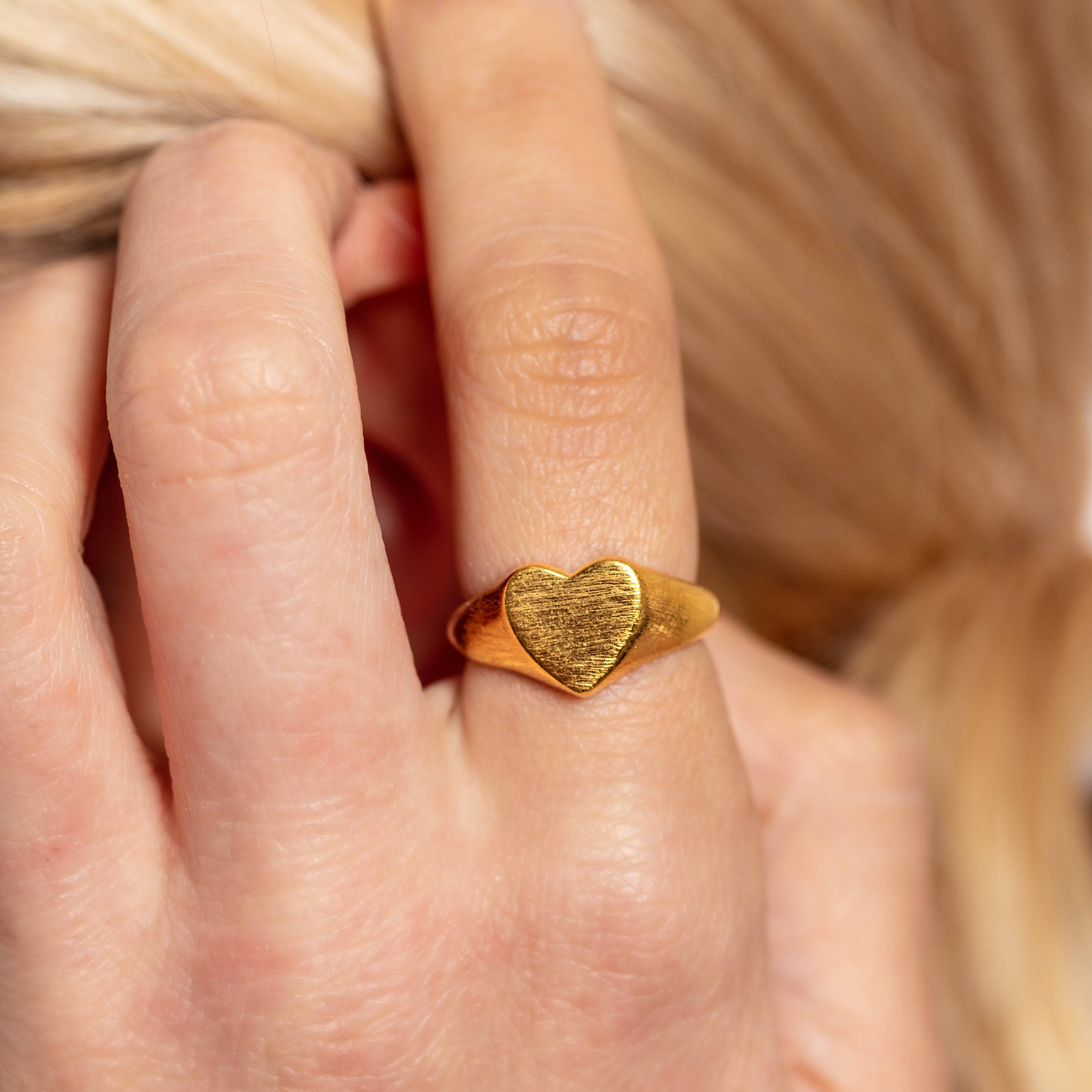 Gold vermeil clearance signet ring