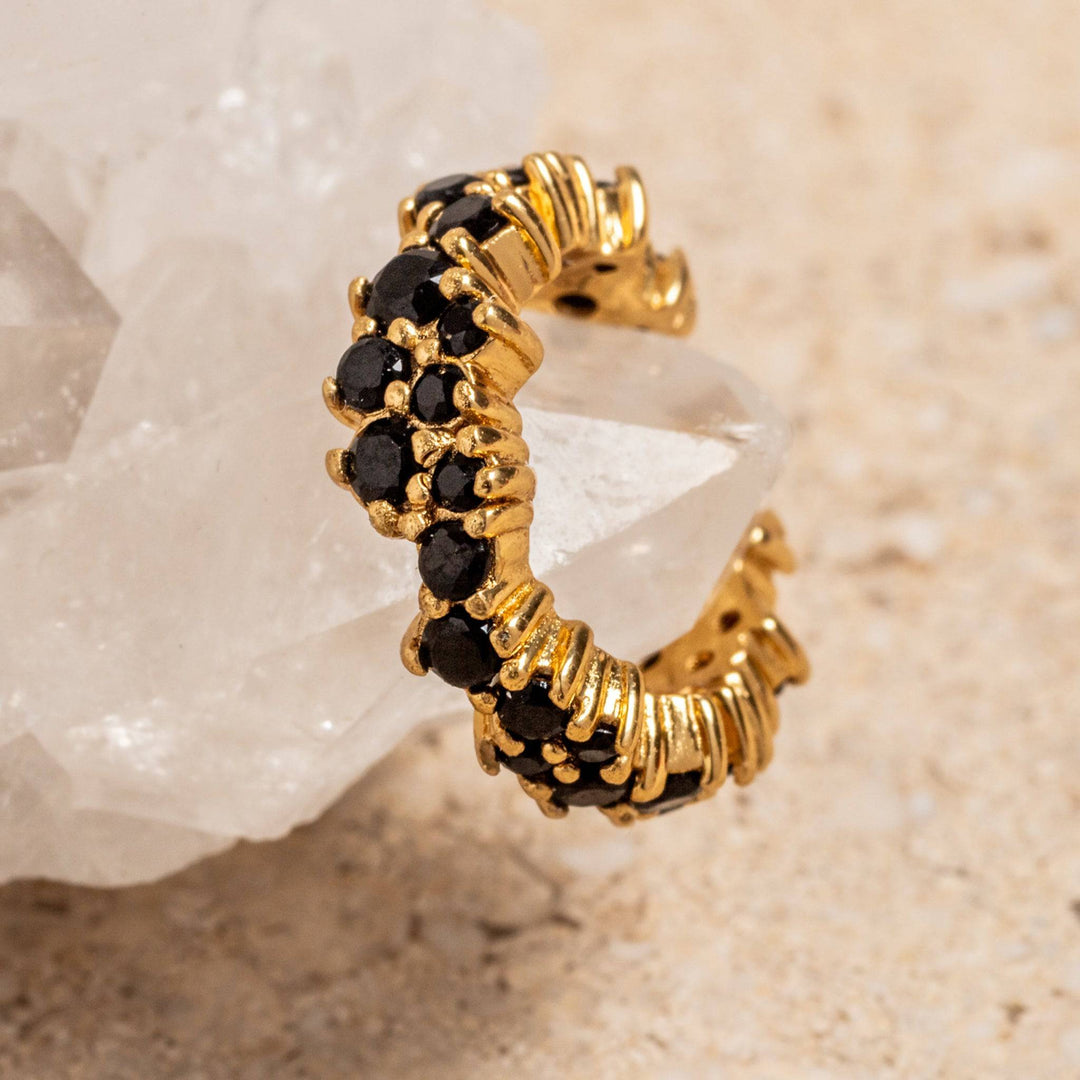 Black and Gold Galaxy Scatter Ear Cuff