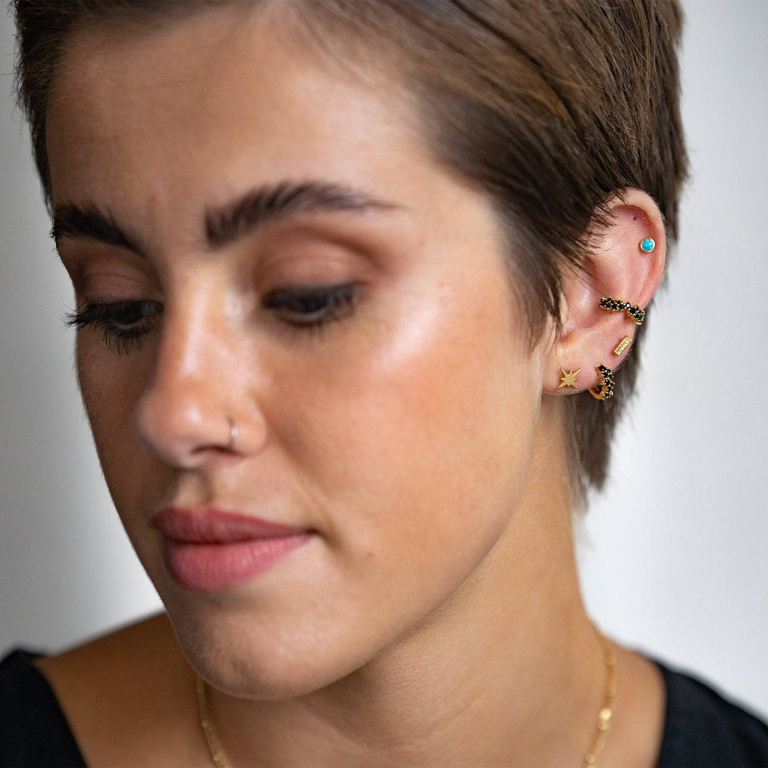 Black and Gold Galaxy Scatter Ear Cuff