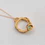 Emerald and Gold Birthstone Eternity Necklace - Large