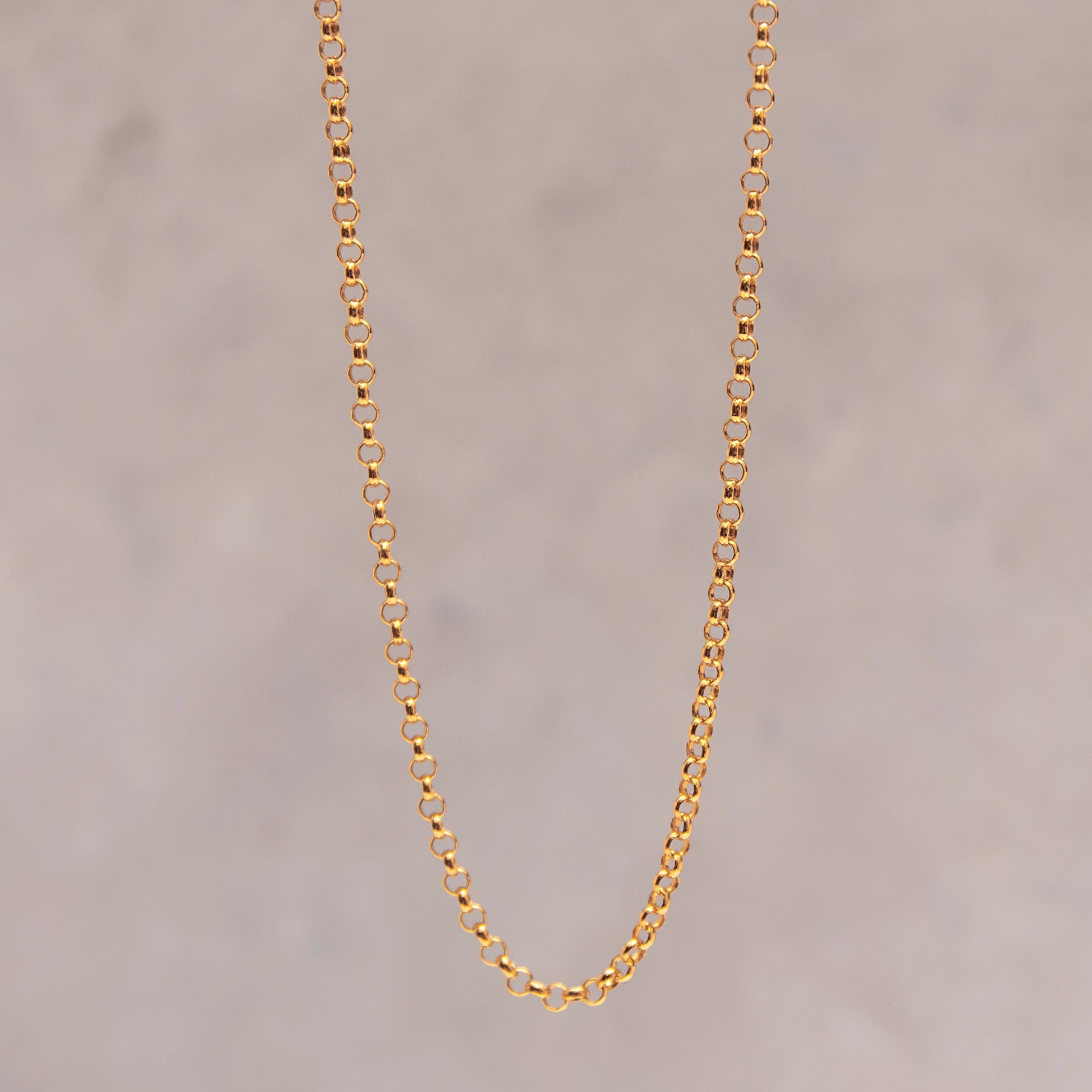 14k gold vermeil rolo belcher chunky chain necklace