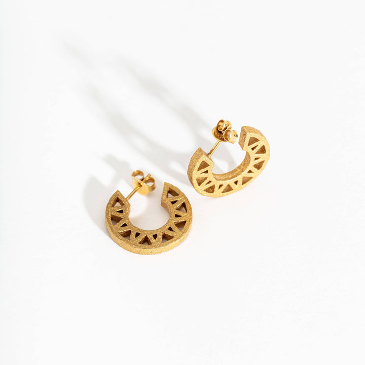 Geometric Gold Hoop Earrings