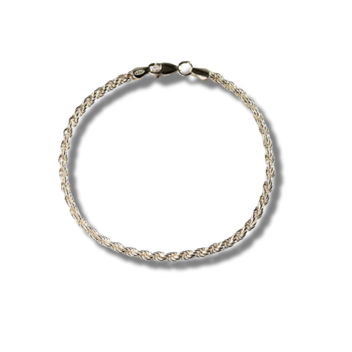 Twisted Rope Silver Bracelet